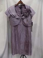 NWT JESSICA HOWARD Purple 2pc Bolero Jacket Dress Set Sz 16 (320)