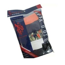 U.s. Polo Assn. Boys 5 Pack Boxer Brief Camo Large