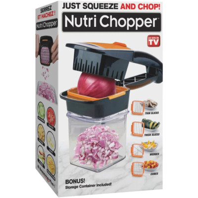 As Seen On TV ~ Nutri Chopper w/Storage Container ~ Multi Purpose Food Chopper
