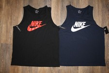 NWT NIKE Men's Futura Tank Top BLACK RED S