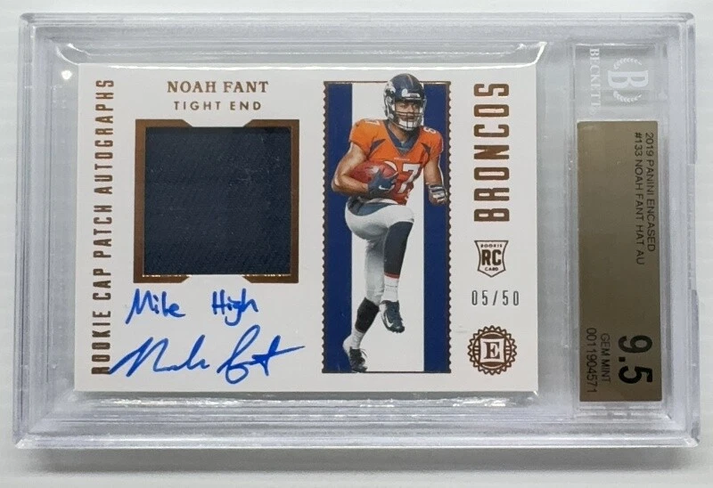 Noah Fant Panini Encased Rookie Endorsements #NFA Base