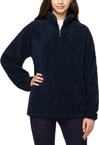 fuzzy pullover quarter zip