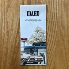 Texaco Map Idaho Yellowstone Grand Teton Glacier National Park 1971 Gas Oil