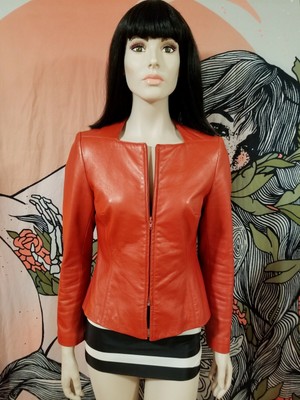 danier red leather jacket
