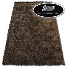 Alfombra suave "SHAGGY LILOU" marrón - 130 x 190 cm - GRAN VENTA -70%