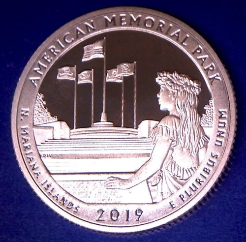 2019-S America the Beautiful Quarters American Memorial Park Proof — photo from the most recent tracked eBay sale