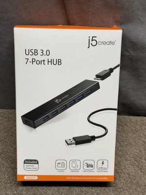 GENUINE j5create USB 3.0  7- Port HUB JCH377
