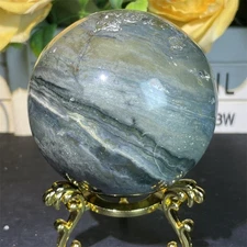 1.5LB 3.1"Natural Ocean Jasper Sphere Quartz Crystal Reiki Ball Heal Mineral