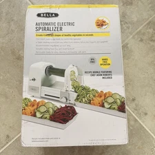 Bella Automatic Electric Spiralizer Hands Free Operation Chef Jason Roberts
