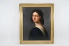 Q76S37- Painting Portrait Young Lady 1st half 19th century
