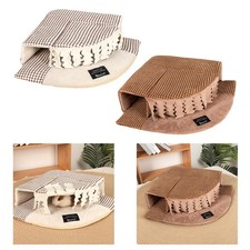 Guinea Pig Hideout Small Animal Toy with Curtains Nonslip Soft Small Animals