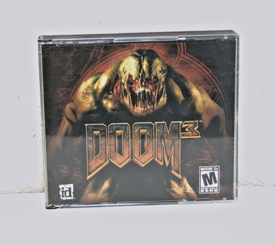 Doom 3 PC 2004 3 Disc Set Tested Working w/ Case Cover Art