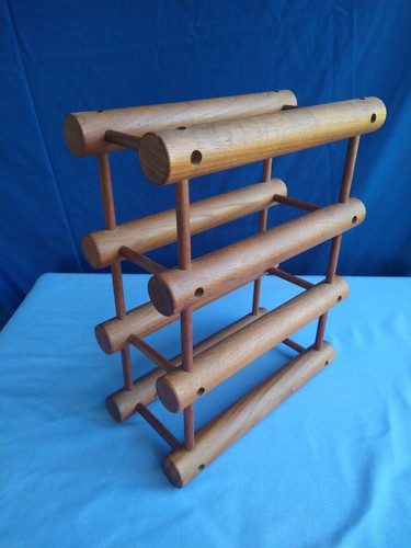 Nissen Made In Denmark Vintage Teak Wood Wine Rack