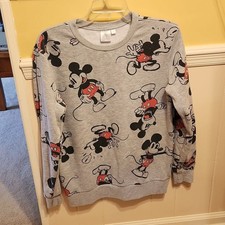 Disney 100 Years of Wonder Anniversary Mickey Mouse Sweatshirt Women's Size S