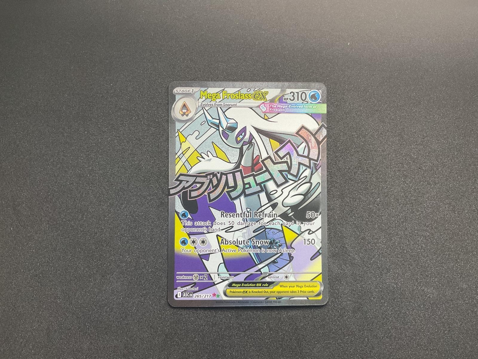 Mega Froslass ex 265/217 Mega Attack Rare Ascended Heroes Pokemon Holo Near Mint