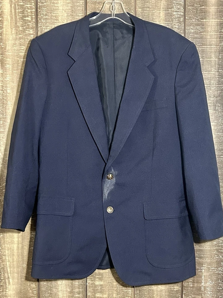 Blazer Vintage Jazz Great Preston Love 1921-2004 Sob Medida Riviera Fashions Azul - Imagem 2 de 4