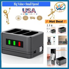 3-Slot Ring Battery Charger Dock with LED Display for Video Doorbells Cameras...