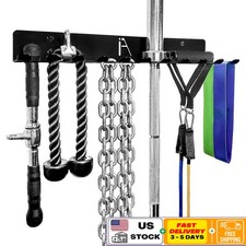 Heavy Duty Gym Wall Storage Rack 11 Hook Organizer Accessory Steel Space Saving