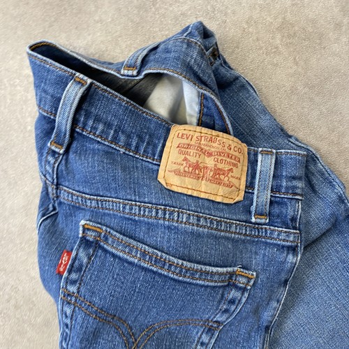 Levi's 515 Jeans Damen 28" Straight Leg Denim Hose, blau - Bild 7 von 12