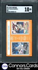 Frank Thomas Jeff Bagwell SGC 10 2024 Topps Heritage Mini #198 Orange Border /5
