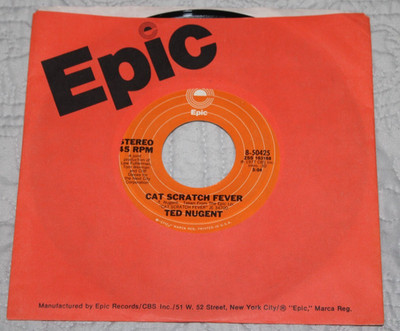 TED NUGENT - Cat Scratch Fever / Wang Dang Sweet Poontang  (OG 1977 Vinyl 7'' 45)