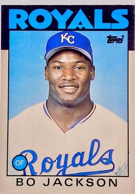  BO JACKSON 1986 TOPPS BASEBALL Card #501 ROOKIE KANSAS ROYALS NMMT..