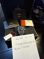 Tudor Black Bay 36 Automatic Watch w/ Box Papers Model 79500 Black.