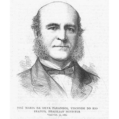 Jose Maria Da Silva Paranhos Brasilianischer Minister - Antiker Druck 1881