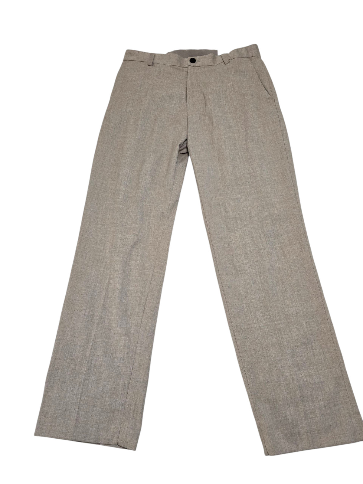 H&M Mens Beige Chino Pants Flat Front Slash Pockets Stretch Leg Size 32 NWT thumbnail 2