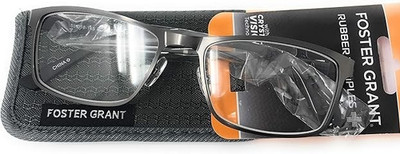 Foster Grant Eli Gun Men's Reading Glasses w/Rubber Temples