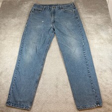 Carhartt B17 DST Relaxed Fit Tapered Leg Jeans Mens 38x32 Blue Denim Workwear