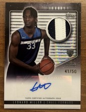 2023-24 New Topps Midnight-Leonard Miller Auto 41/50 RPA 2-Color Patch
