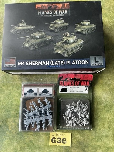 Flames of War 15mm Wargames Plastic Kits, American Tanks & Infantry, Inc UK P&P