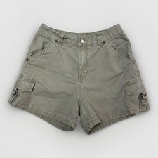 Riveted by Lee Duck Canvas High-Waisted Cargo Shorts Womens Size 8 Beige Tan