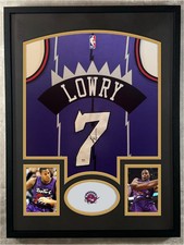 Kyle Lowry Signed Jersey Framed W/ PSA COA Toronto Raptors Purple Auto Display