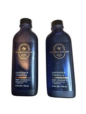 2 Set BATH BODY WORKS AROMATHERAPY BODY MASSAGE OIL LAVENDER VANILLA NEW