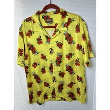 Golf Wang 100% Silk Button Down Tomatoes Shirt Men’s Large - golf le fleur