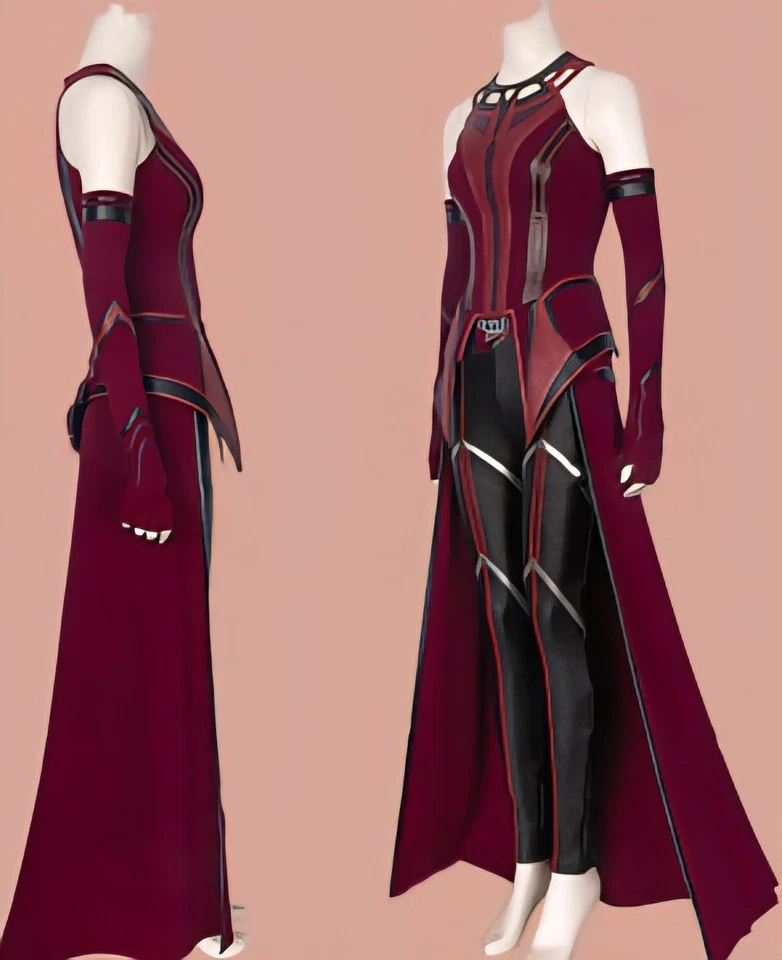 Disfraz Cosplay Bruja Escarlata Wanda Vision 2021 Mujer Ropa Halloween Talla L Foto 2 de 4