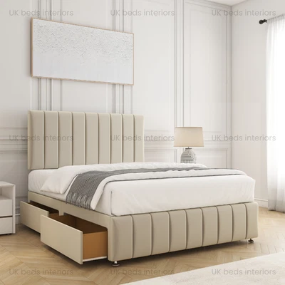 BSSPOKE GROUP Reinforced Divan Bed Set 24" Headboard Footboard Mattress Double,3FT,4ft,5ft,6ft