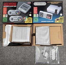 Super Nintendo Classic Mini SNES & Nintendo Classic Mini NES Console Bundle