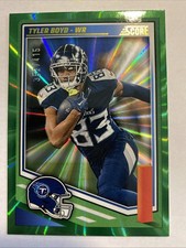 2025 Score Football Tyler Boyd # 76 Green Spokes Parallel SP/415 
