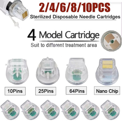 #ad Replace Micro Needle Nano 25 64 Pins Cartridge Tip Gold Plated For RF Machine $17.83