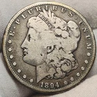 New Listing1894 S Morgan Silver Dollar $1 Semi-key Date Very Good Condition US Coin Mg-94Dh