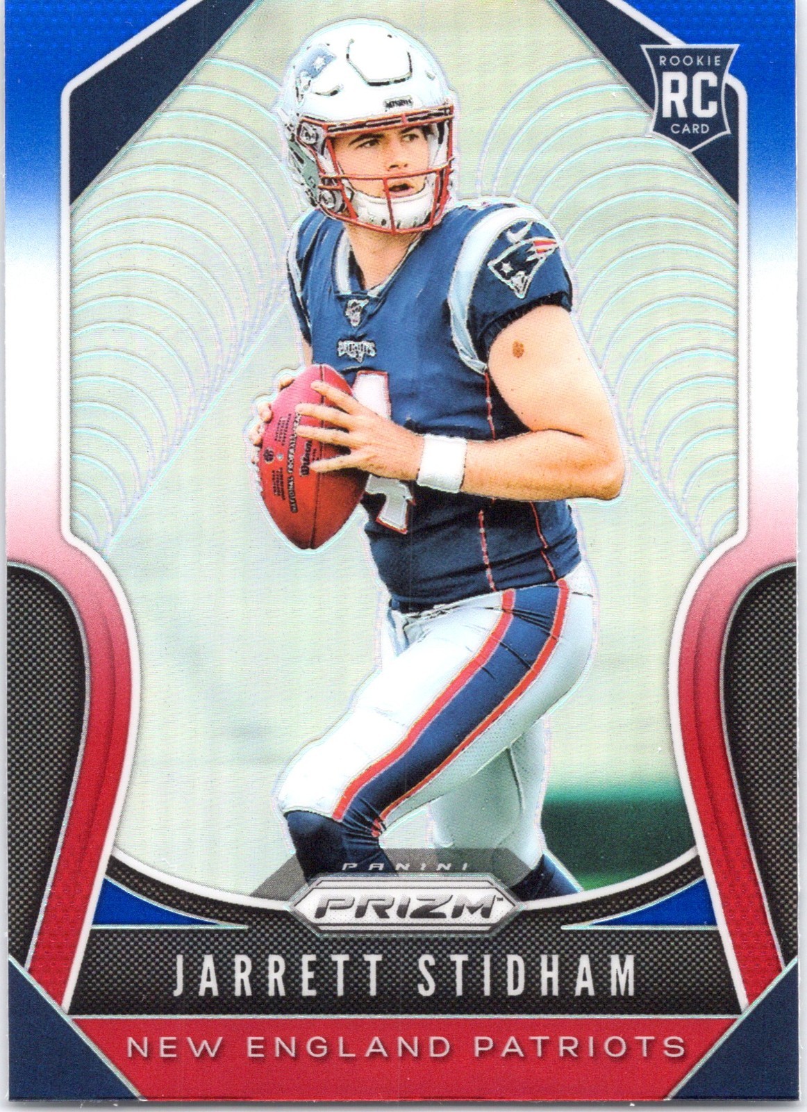2019 Prizm Jarrett Stidham RC #308 Red White Blue New England Patriots