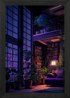 Gemütliches Loft Zimmer Gerahmtes Wandbild Poster Leinwanddruck Bild