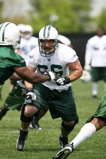 Guard Alan Faneca New York Jets blocks during Organized Team Acti- 2008 Photo 1
