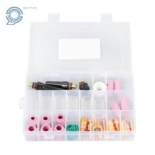 TIG Welding Torch Stubby Gas Lens 10 Pyrex Glass Cup Kit 49Pcs for WP-17/18/26