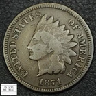 1871 Indian Head Copper Cent 1C