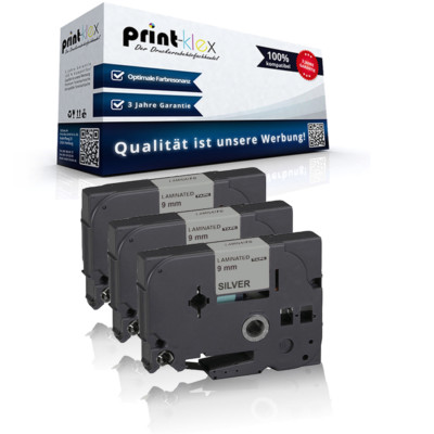 3x Kompatible Schriftbänder für Brother PTouch-7100-VP 9MM x 8M TZ921 Cartridge 