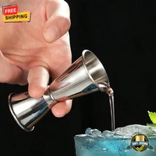1 pc Stainless Steel Double Jigger Cocktail Measuring Cup Bartender Bar Tool